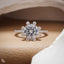 Round Halo Diamond Engagement Ring with Pavé Band