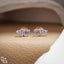 Heart and Emerald Cut Two Stone Stud Earrings, 1.20 CT Total Diamond Weight