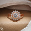 Round Cut Halo Engagement Ring with Sparkling Accent Stones