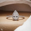Pear Diamond Halo Engagement Ring – Teardrop Diamond Ring in White Gold | Classic Solitaire Halo Ring for Women