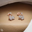 Heart and Pear Diamond Drop Earrings with Floral Cluster Design – 1.2 CT Total Diamond Weight
