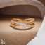 Crossover Diamond Ring with Twisted Band, 0.40 CT Total Diamond Weight