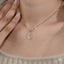 Marquise Halo Pendant Necklace with Sparkling Diamond Accents – 1.50 CT Total Diamond Weight