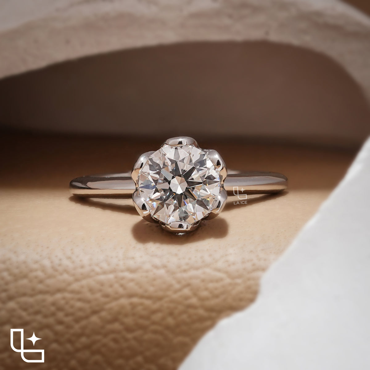 Elegant Round Solitaire Engagement Ring with Timeless Classic Design Main image