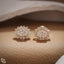 Oval Cut Halo Stud Earrings with Radiant Round Stone Accents, 2.00 CT Total Diamond Weight