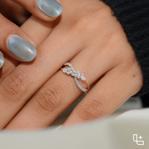 Round Halo Ring with Blue Accent Stones and Pavé Split Shank, 1.25 CT Total Diamond Weight