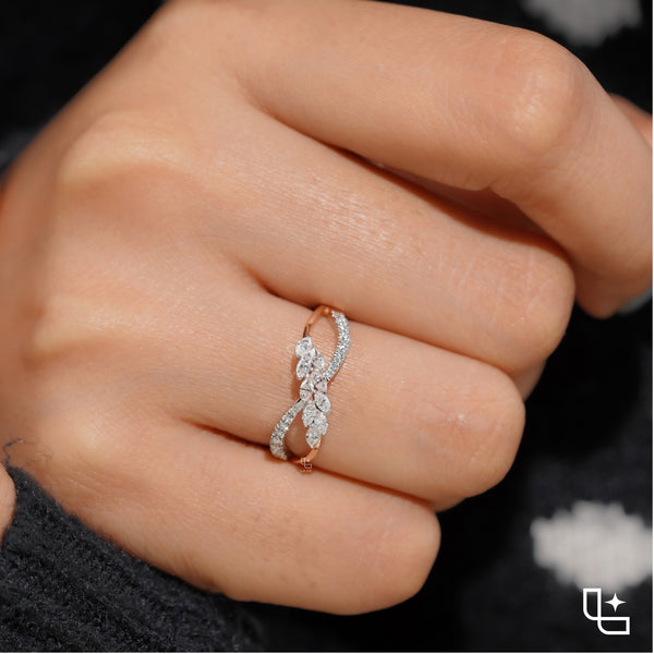 Round Halo Ring with Blue Accent Stones and Pavé Split Shank, 1.25 CT Total Diamond Weight