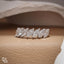 Marquise Cut Eternity Band Ring, Diagonal Stone Wedding Band