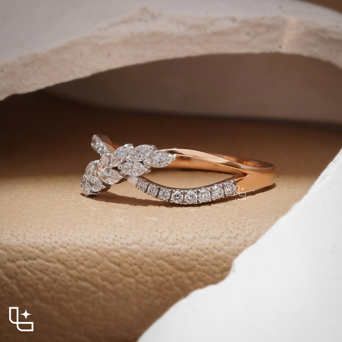 Round Halo Ring with Blue Accent Stones and Pavé Split Shank, 1.25 CT Total Diamond Weight