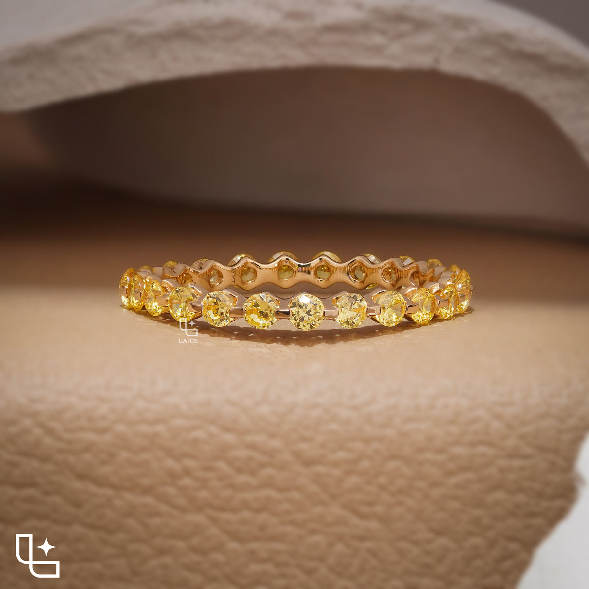 Round Cut Eternity Band Ring, Full Circle Sparkling Stone Wedding Band Main image