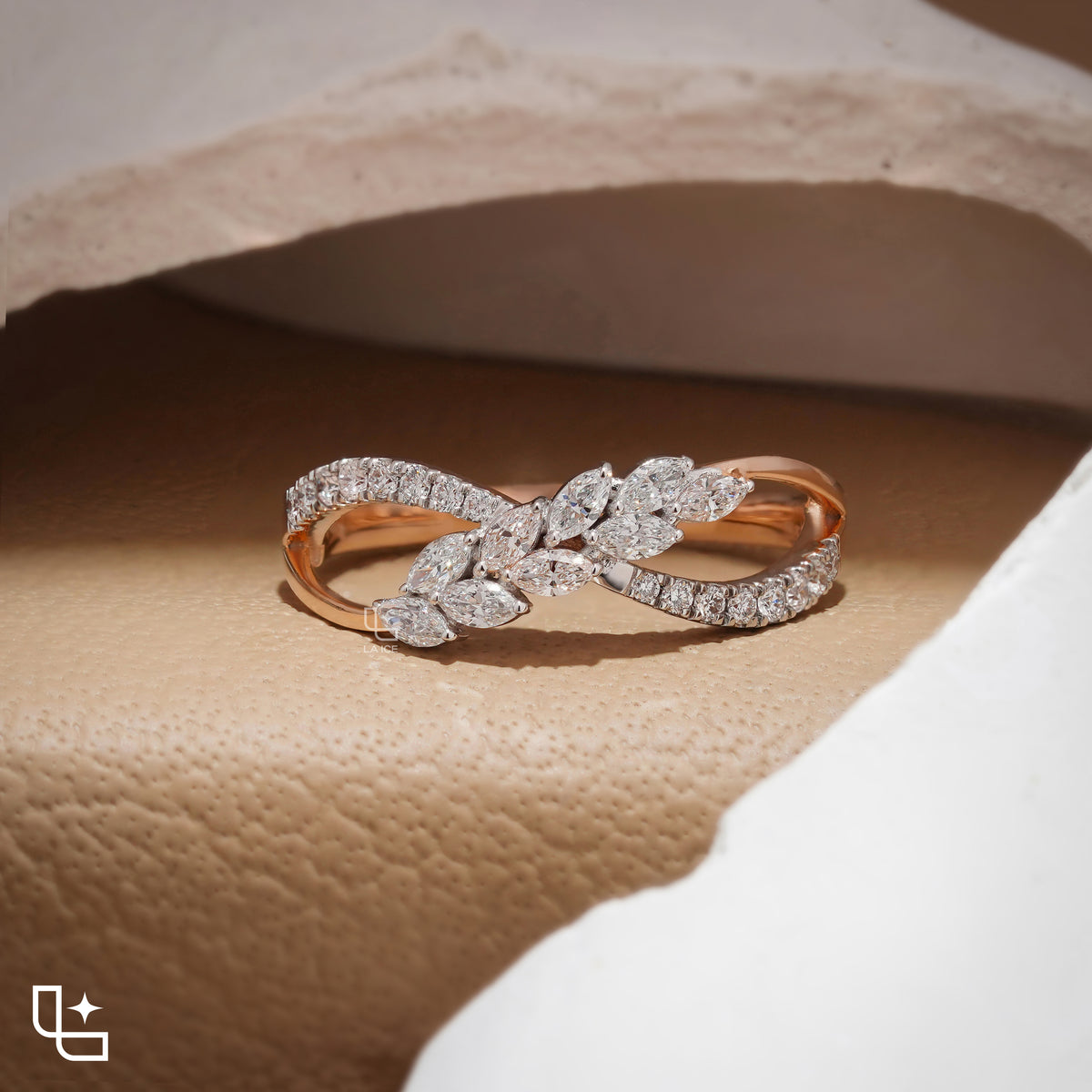 Round Halo Ring with Blue Accent Stones and Pavé Split Shank, 1.25 CT Total Diamond Weight