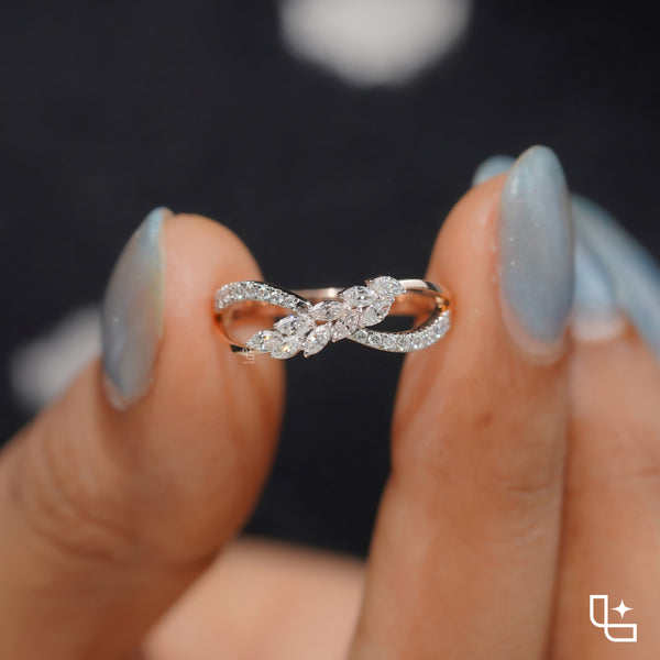 Round Halo Ring with Blue Accent Stones and Pavé Split Shank, 1.25 CT Total Diamond Weight