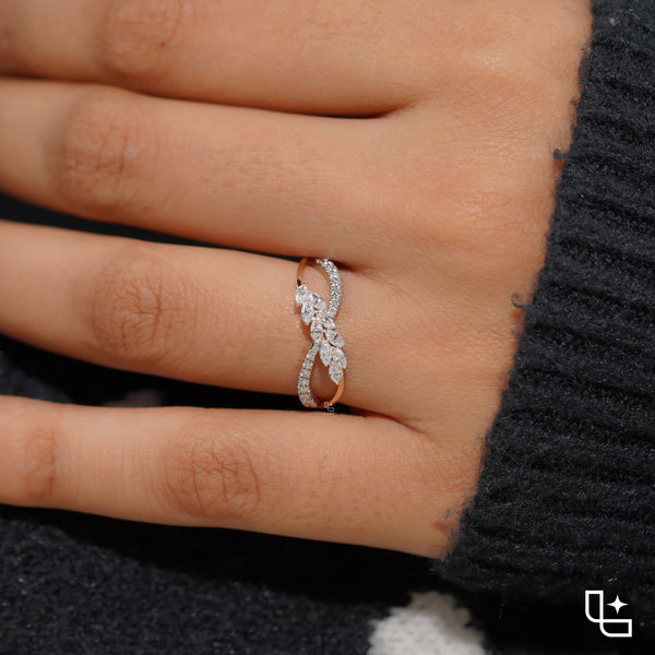 Round Halo Ring with Blue Accent Stones and Pavé Split Shank, 1.25 CT Total Diamond Weight