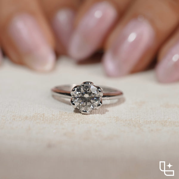 Elegant Round Solitaire Engagement Ring with Timeless Classic Design