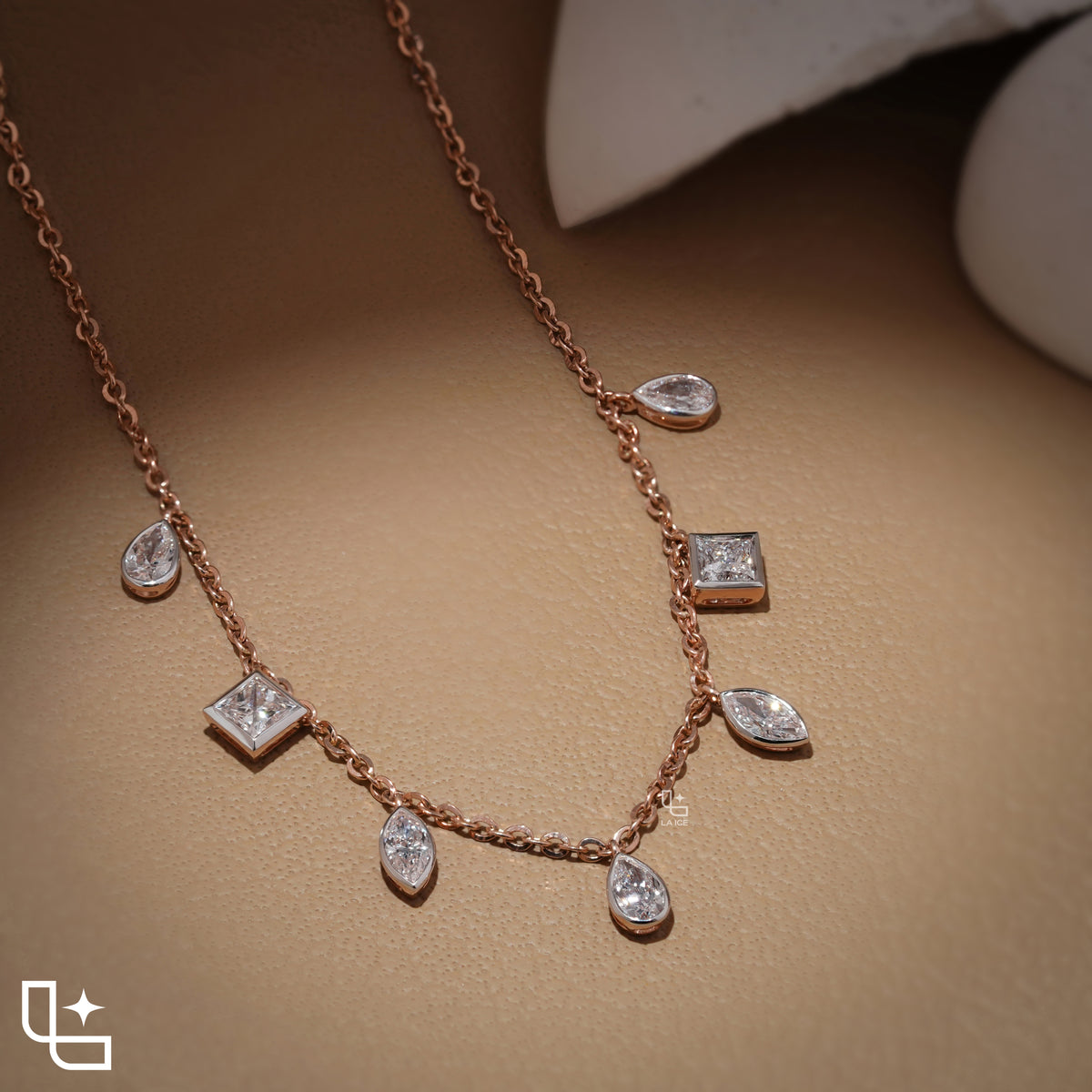 Multi Shape Station Necklace