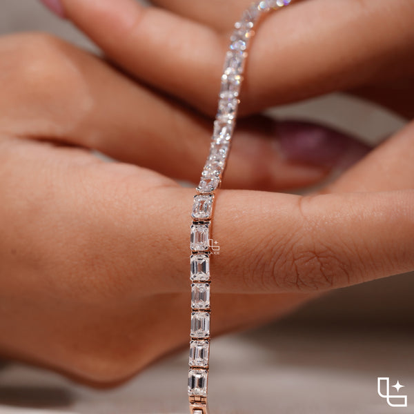 Baguette Cut Tennis Bracelet 8 CT | La Ice