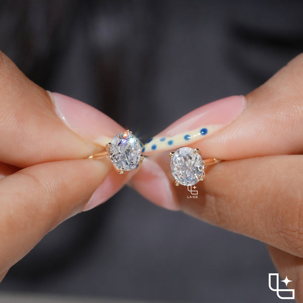 Round Cut Solitaire Stud Earrings with Classic Four Prong Setting, 1.00 CT Total Diamond Weight