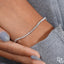 Round Cut Tennis Bracelet with Classic Link Design, 3 CT Diamonds, 5 g Metal
