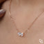 Heart & Oval Diamond Pendant Necklace – Rose Gold Diamond Necklace | Romantic Two-Stone Diamond Pendant for Women