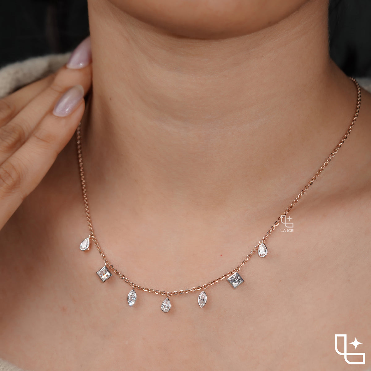 Multi Shape Station Necklace