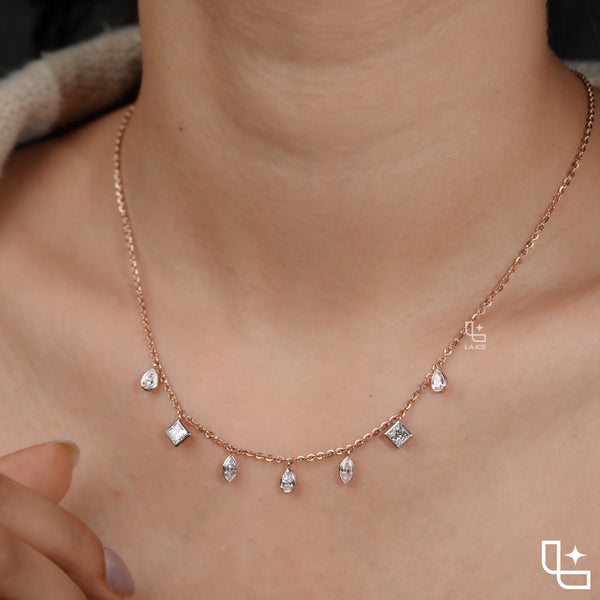 Multi Shape Station Necklace
