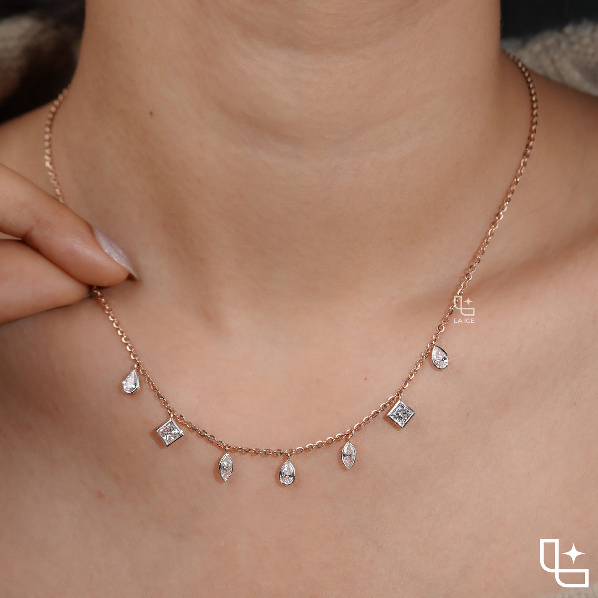 Multi Shape Station Necklace