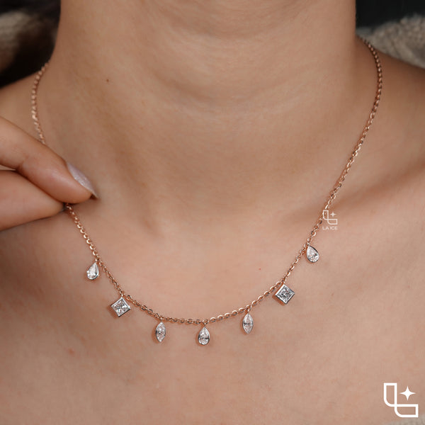 Multi Shape Station Necklace