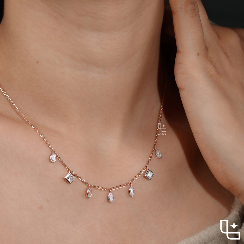 Multi Shape Station Necklace
