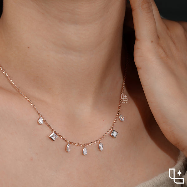 Multi Shape Station Necklace