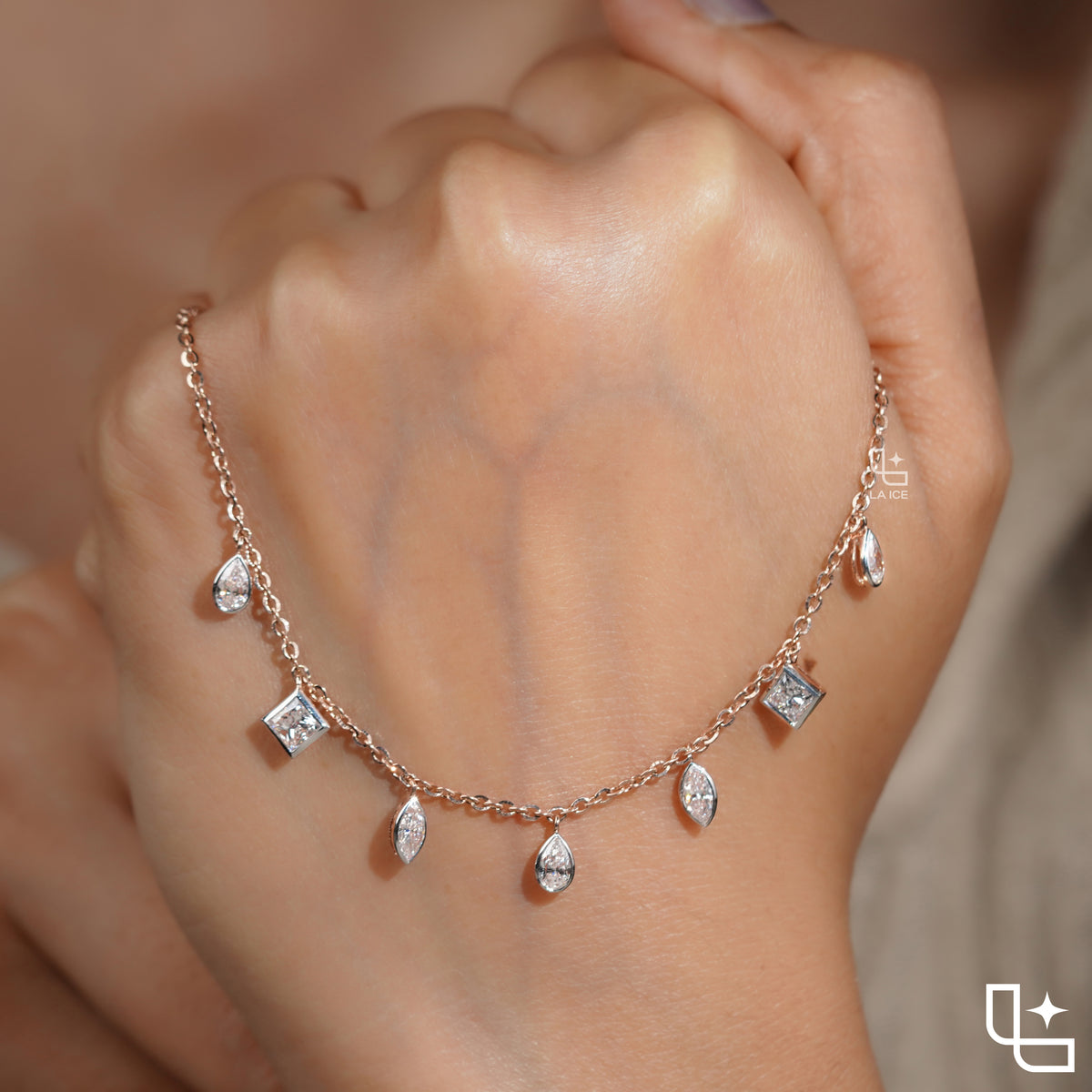 Multi Shape Station Necklace