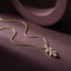 Floral Marquise Leaf Pendant Necklace with Delicate Chain, 0.40 CT Diamond Weight, 2.50 g Metal Weight