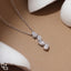 Pear Drop Diamond Pendant Necklace with Graduated Teardrop Stones, 1.50 CT Total Diamond Weight