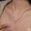 Pear and Marquise Cut Graduated Drop Necklace with Cascading Stone Design, 8 CT Total Diamond Weight