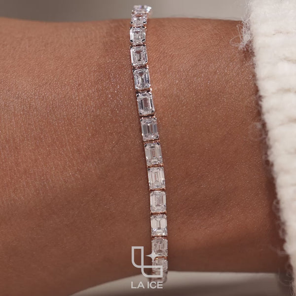 Baguette Cut Tennis Bracelet 8 CT | La Ice